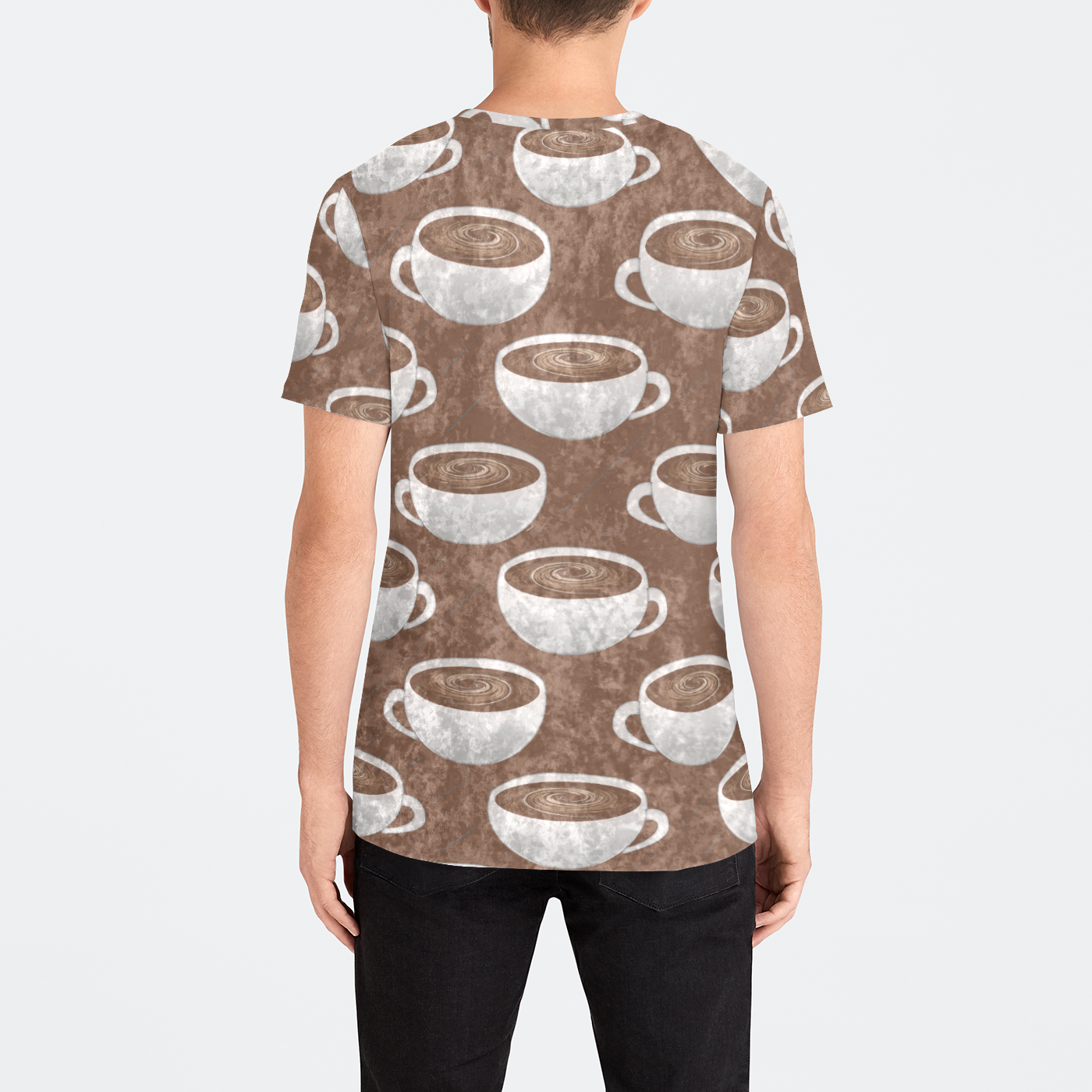 Coffee on Coffee Mens Velvet Tee