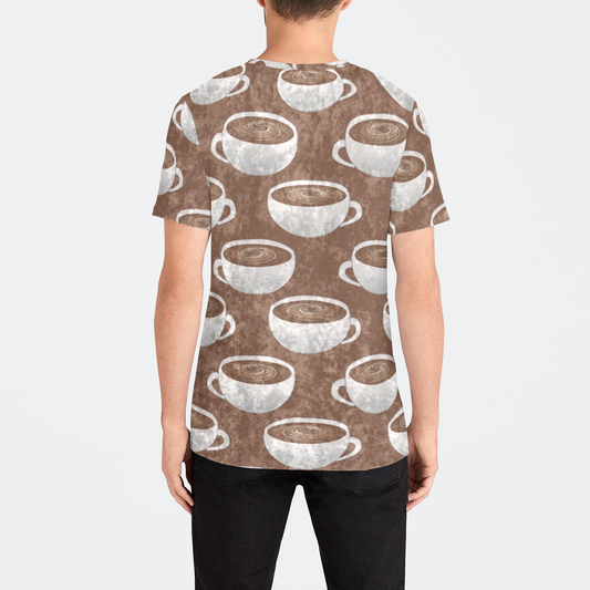 Coffee on Coffee Mens Velvet Tee