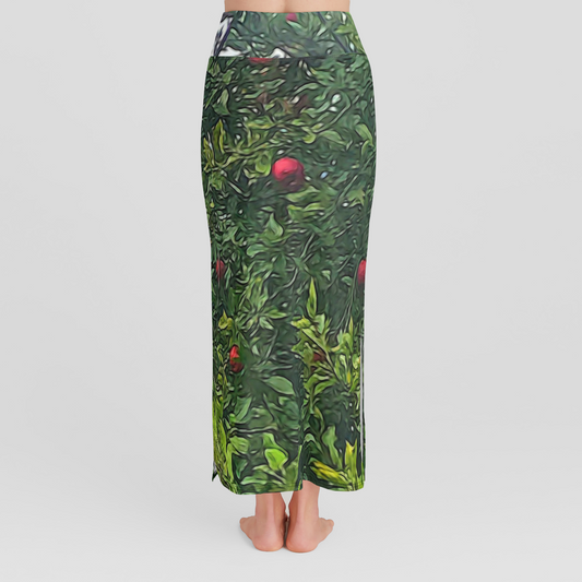 Apple Tree Close Up High Waist Skirt