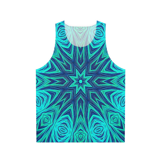 Blue Ice Kaleidoscope Unisex Tank Top (AOP)