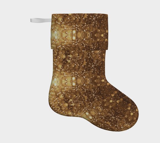Gold Kaleidoscope Christmas Stocking
