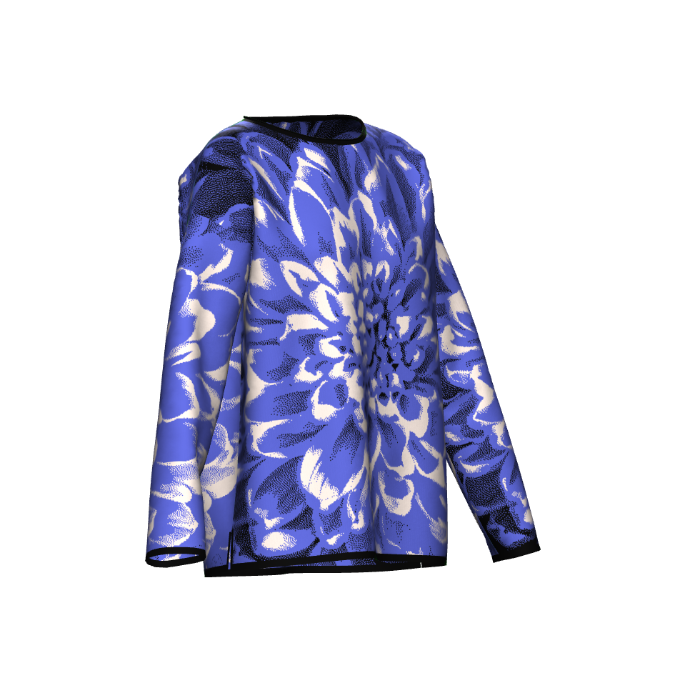 Blue Chrysanthemum Sweater