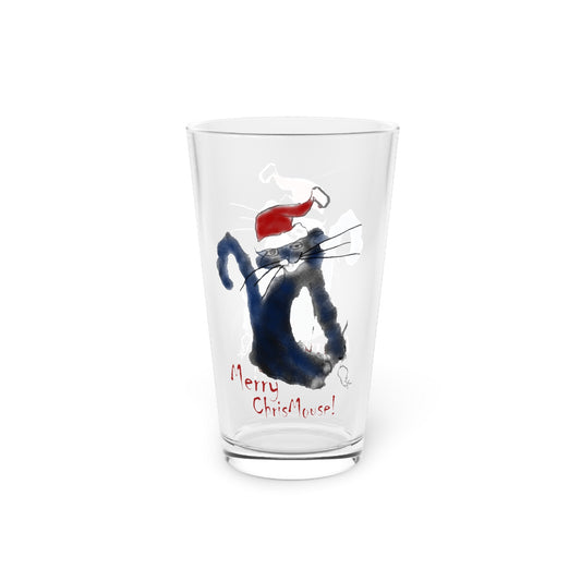 Merry ChrisMOUSE Pint Glass, 16oz