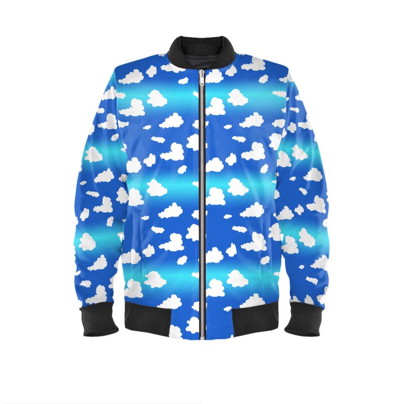 Clouds Pattern Mens Bomber Jacket