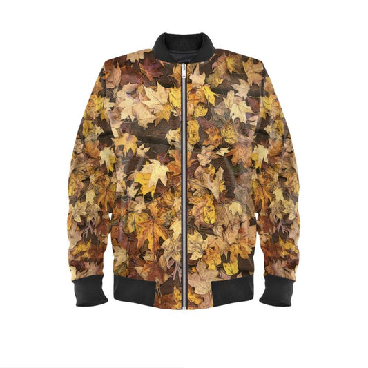 Late October Leaves 3 Mens Bomber Jacket