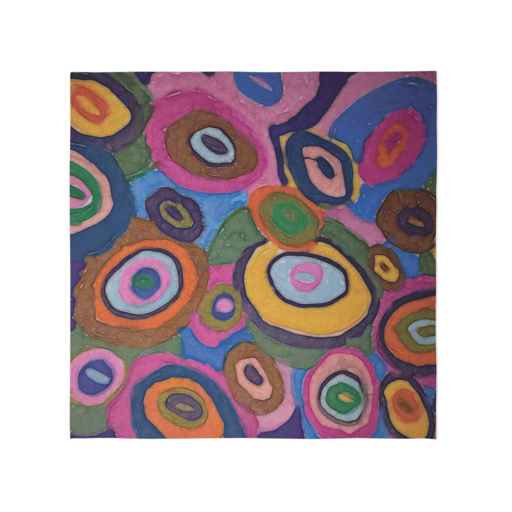 Warm Autumn Bubbles Luxury Silky-like Square Scarf-Wrinkle-Free Ultra-Soft Touch