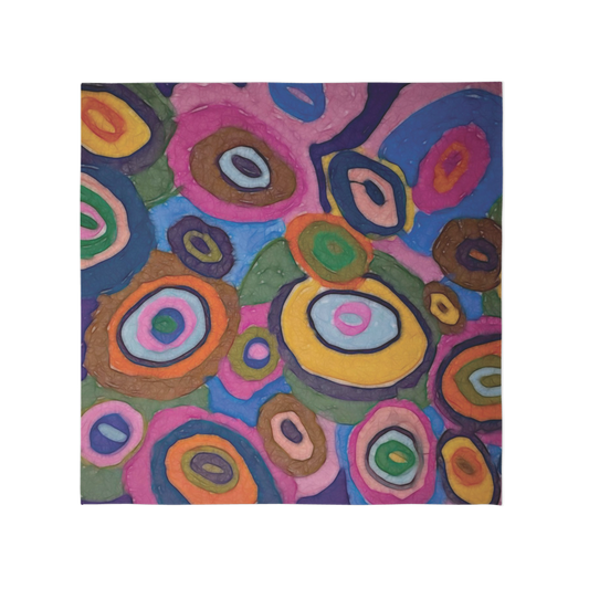 Warm Autumn Bubbles Luxury Silky-like Square Scarf-Wrinkle-Free Ultra-Soft Touch