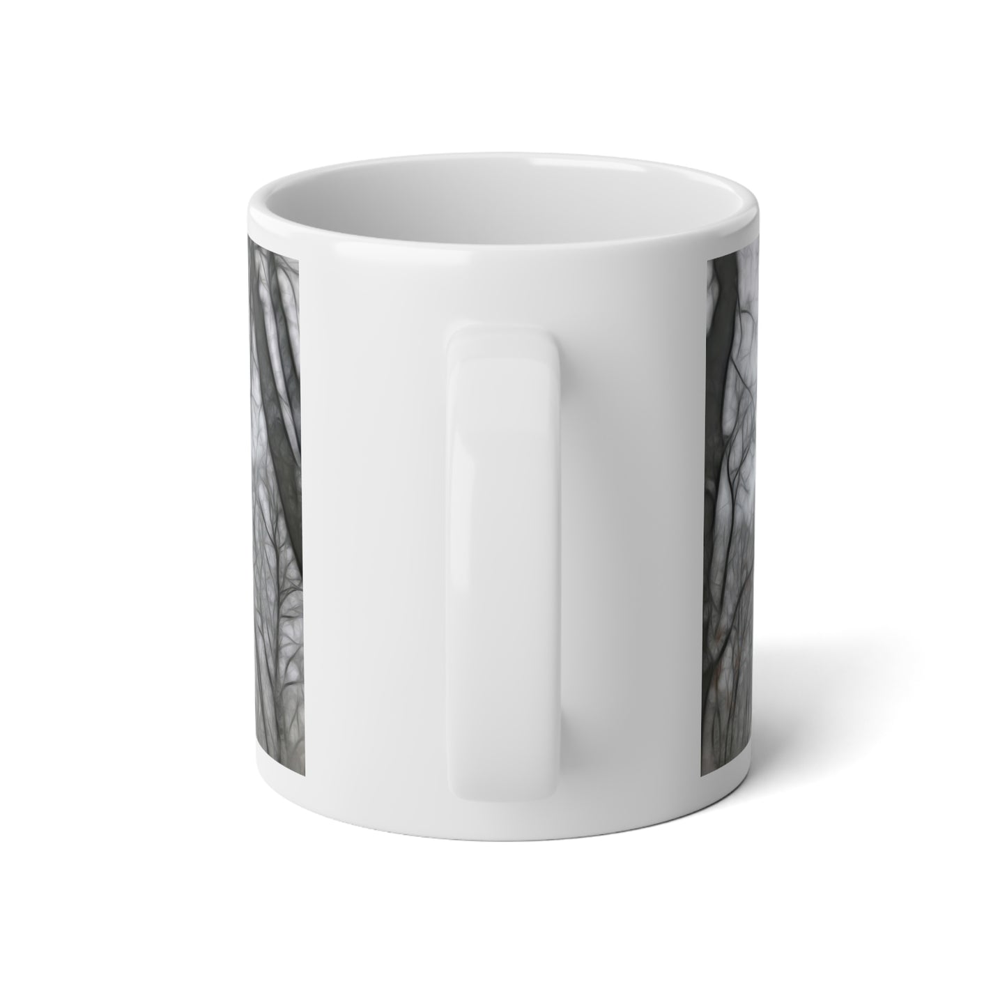 Calm Winter 20oz Jumbo Mug — Moody Winter Tree Silhouette Coffee Cup
