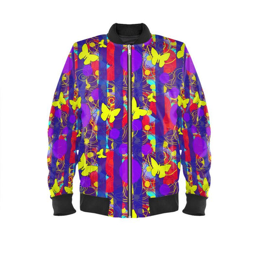 Happy Spring Pattern Mens Bomber Jacket
