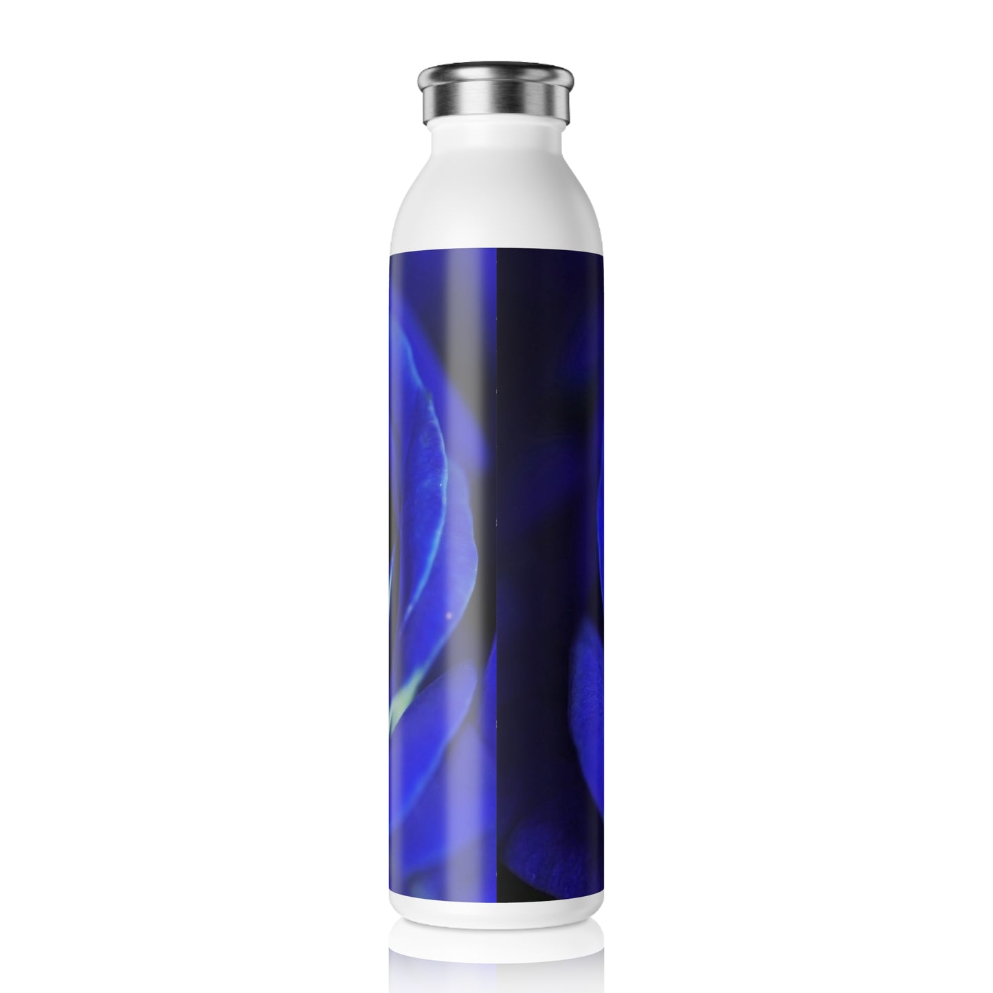 Elegant Blue Rose Slim Water Bottle - Eco-Friendly Reusable Flask, Stylish Hydration Gift, By Your Side Daily, Perfect for Travel, [...]