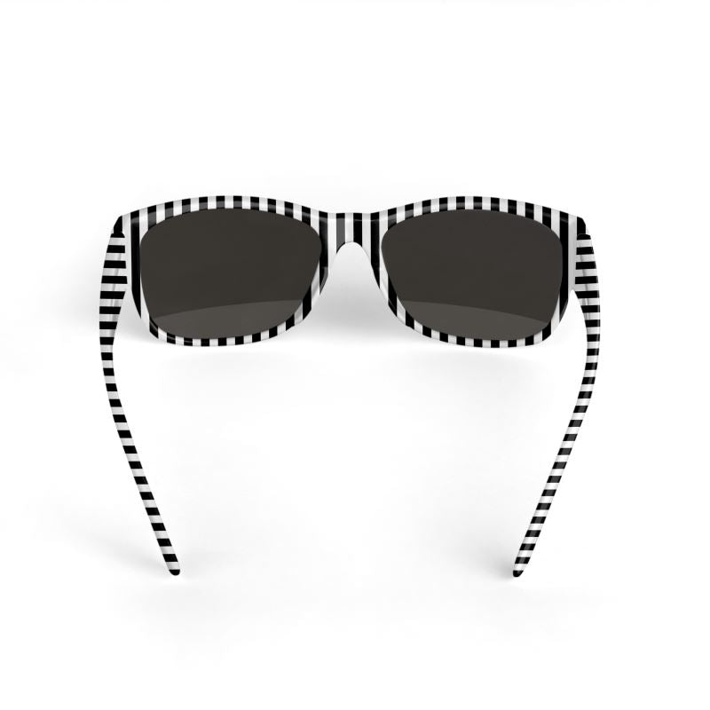 Black and White Stripes Sunglasses