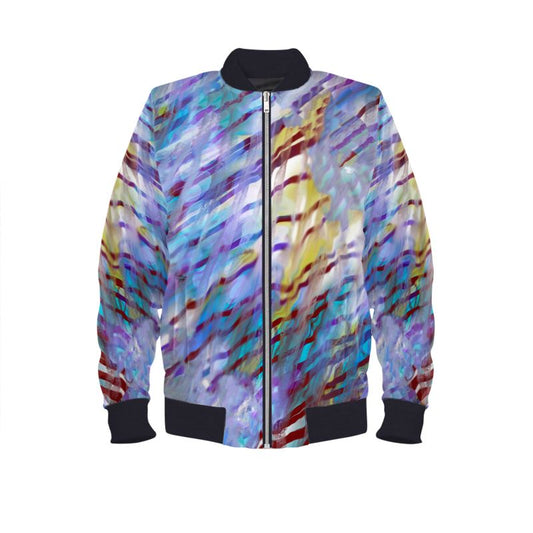 Abstract Ripple Mens Bomber Jacket