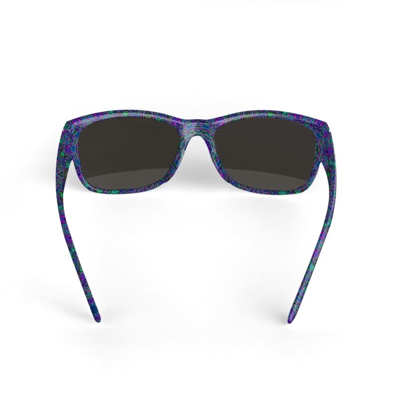 Blue Green Purple Kaleidoscope Sunglasses