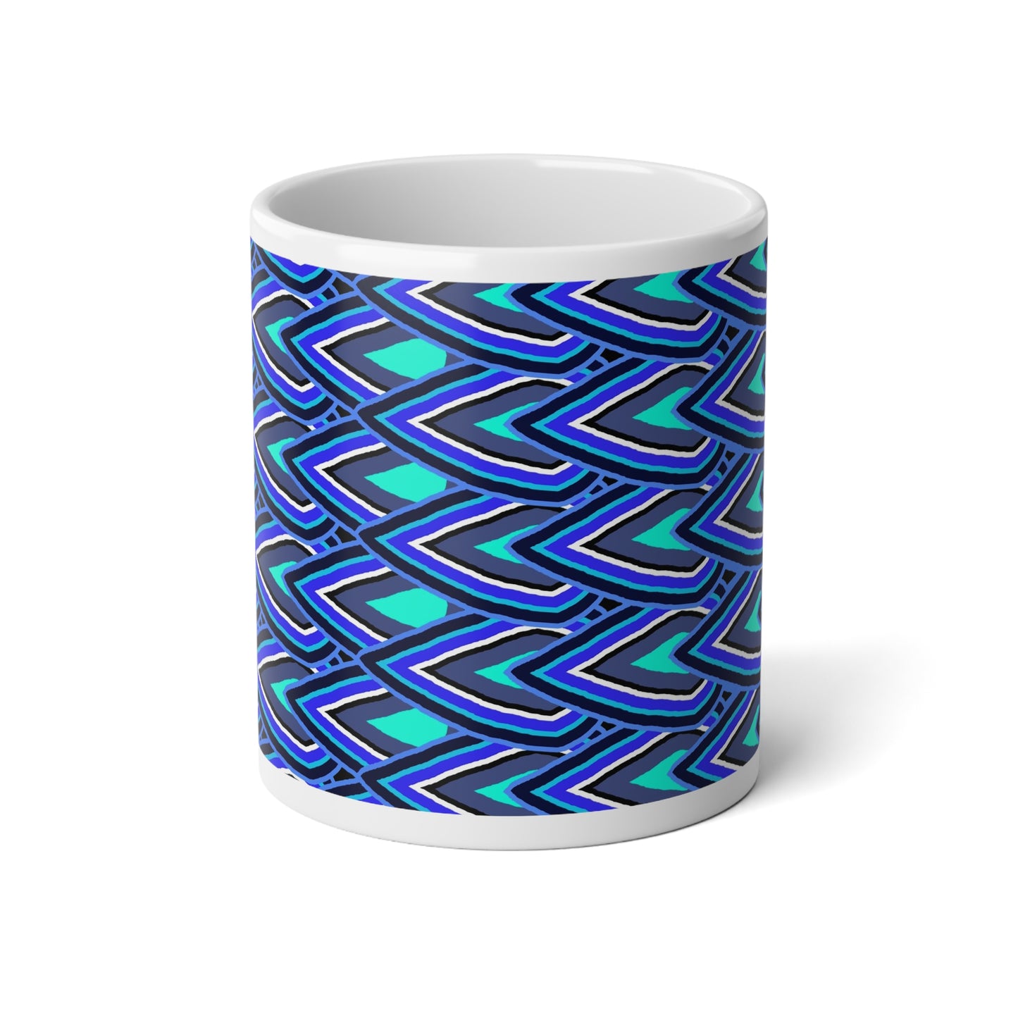 Tear Drops In Blue Jumbo Mug - 20oz Coffee Cup