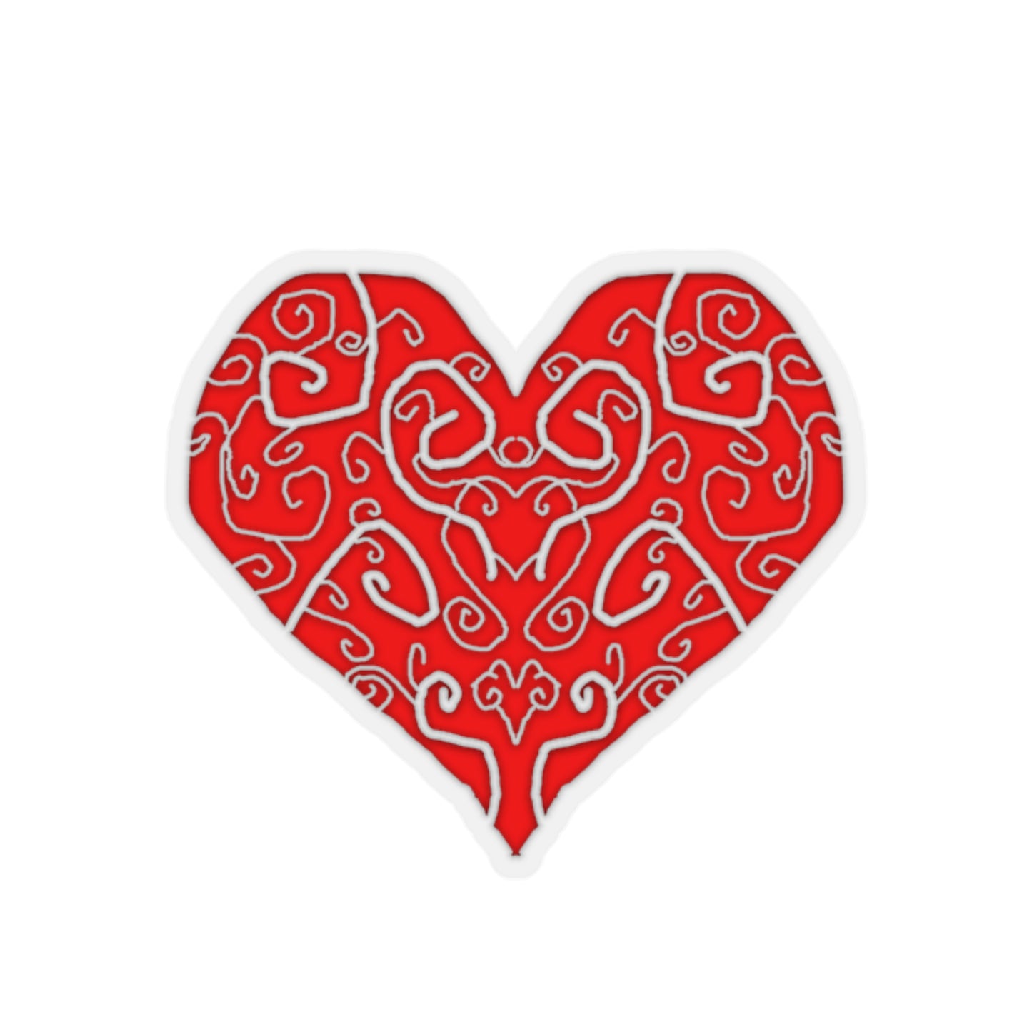 Heart Swirls Kiss-Cut Stickers