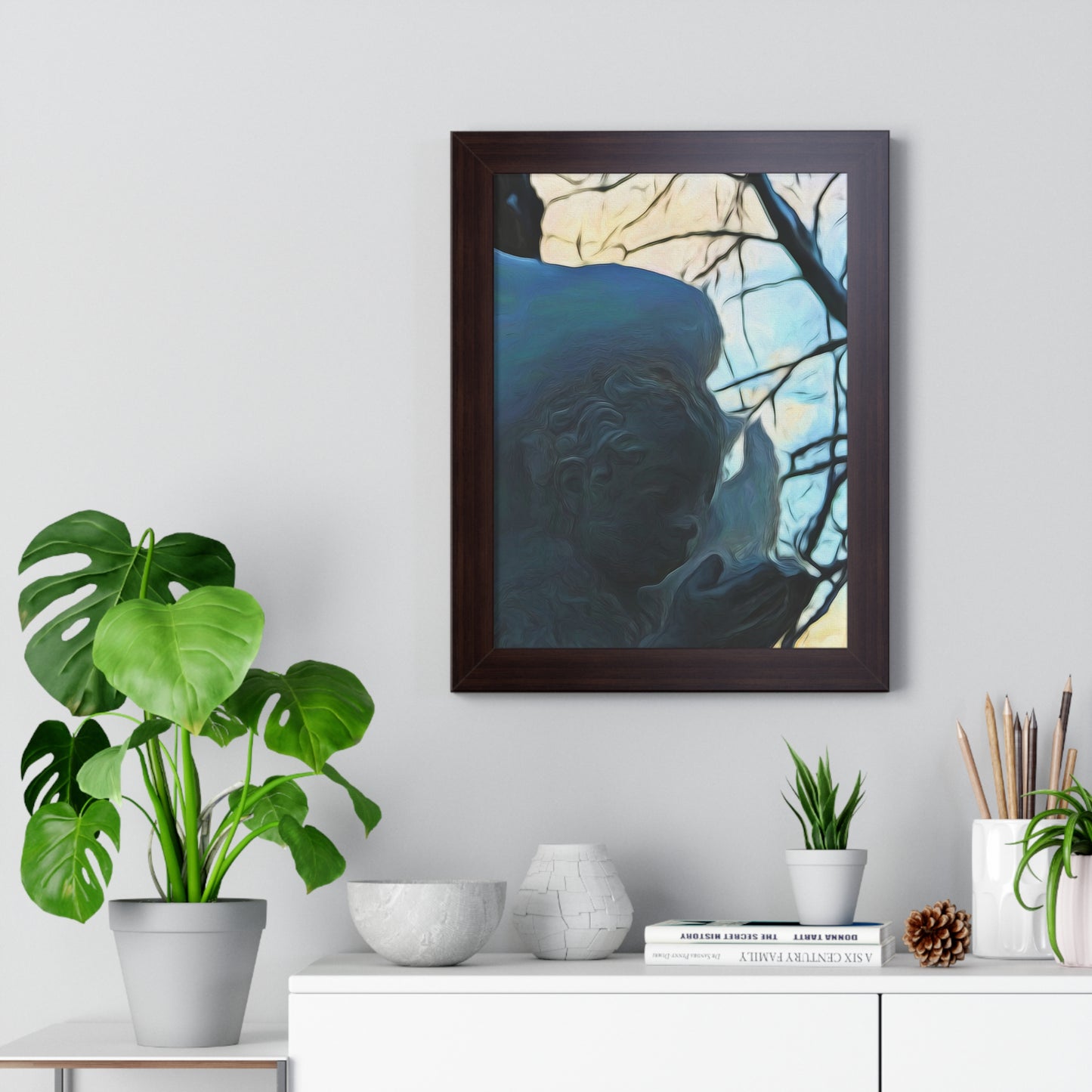 Angel On My Tree Framed Vertical Poster