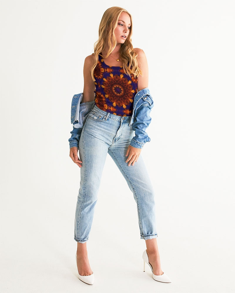 Blue Orange Red Kaleidoscope Women's All-Over Print Tank