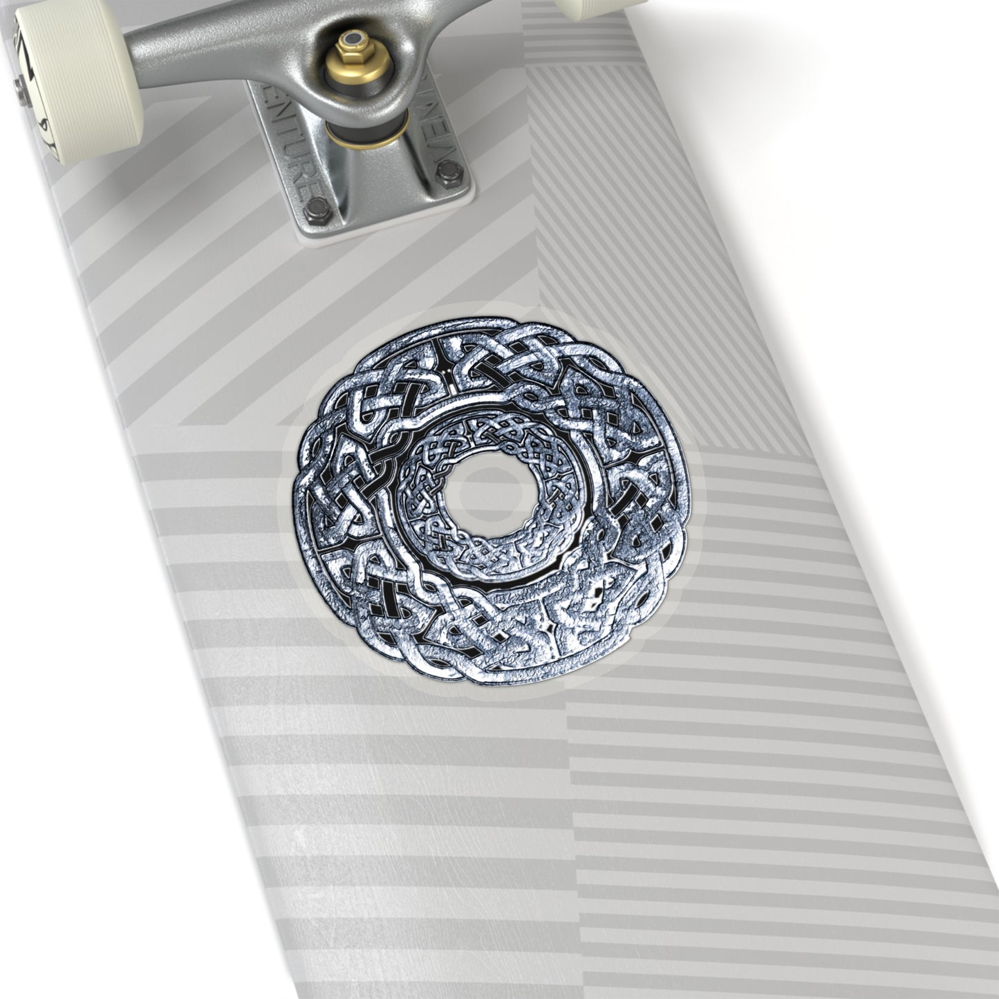 Silver Celtic Knot Circle Kiss-Cut Stickers