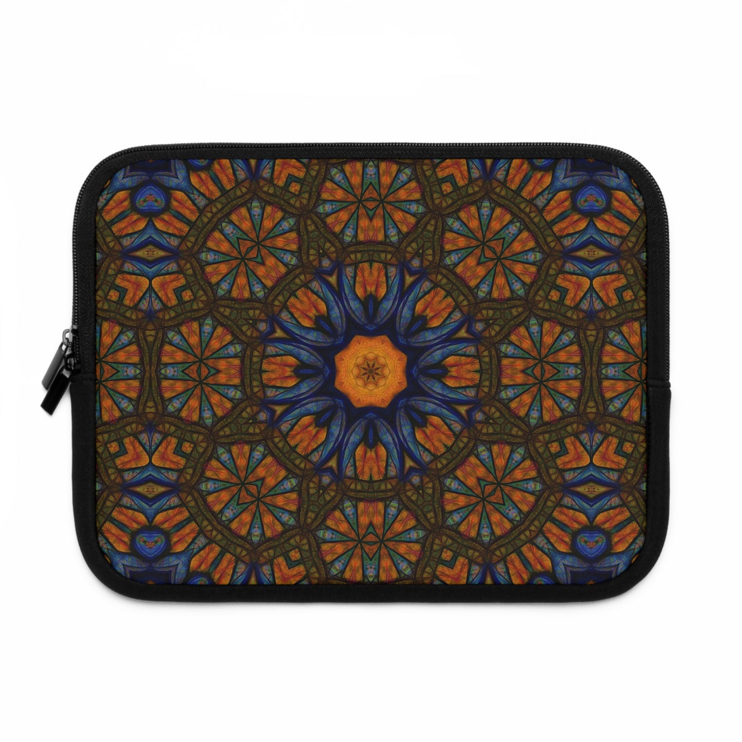 Blue Orange Sketchy Kaleidoscope Laptop Sleeve