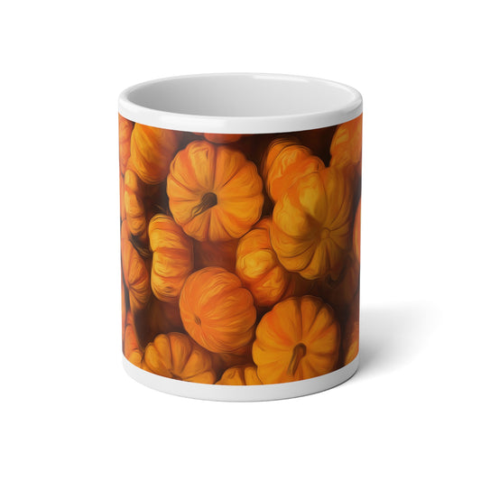 Mini Pumpkins Jumbo Mug, Cozy Fall Coffee Cup, Halloween Decor, Seasonal Gift, Thanksgiving Drinkware