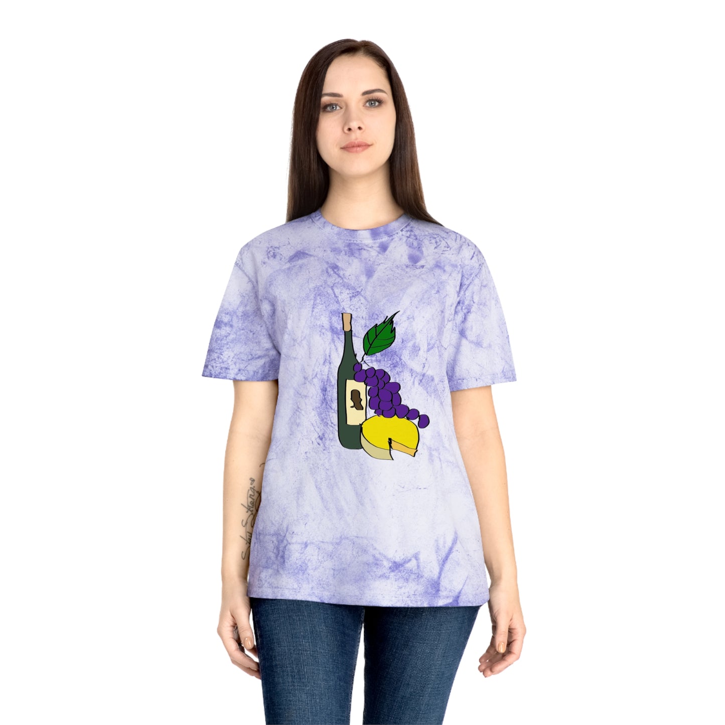 Wine and Cheese Unisex Color Blast T-Shirt