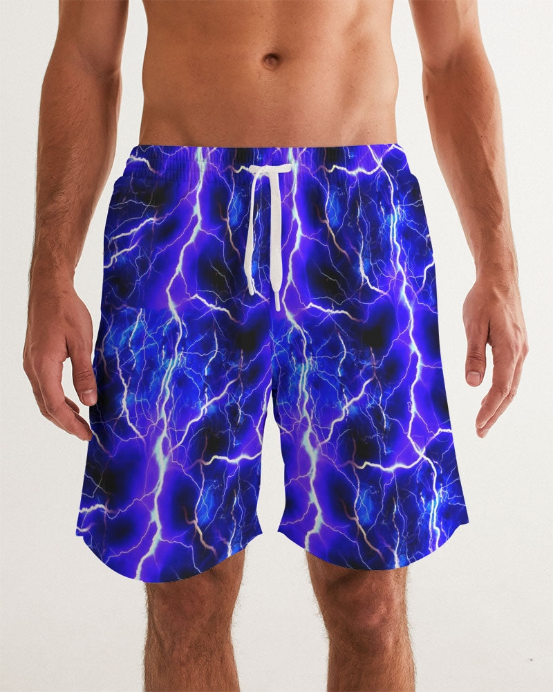 Blue Lightning Men's All-Over Print Swim Trunk