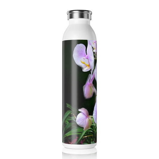 Outdoor Orchids Slim Water Bottle - Stylish Orchid Design, Eco-Friendly, Perfect for Fitness, Travel, Gifts, and Daily Hydration