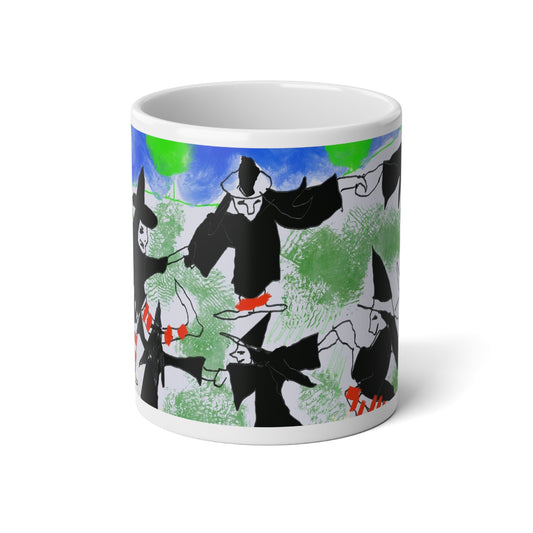Witchy Jumbo Mug, 20oz | Unique Halloween Gift, Coffee Cup for Tea Lovers, Spooky Home Decor, Artsy Artisan Beverage Tumbler