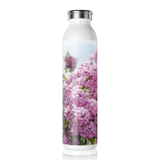 Lilacs Slim Water Bottle - Perfect for Outdoors, Fitness, Gifts, Sustainable Living, Eco-Friendly Hydration