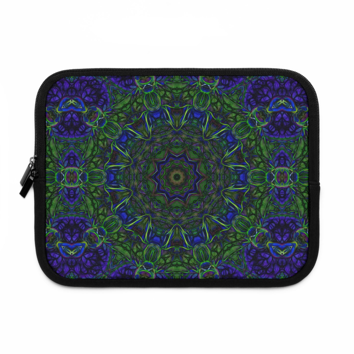Blue Green Ribbon Kaleidoscope Laptop Sleeve