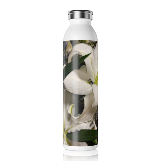 November Flowers 6 Slim Water Bottle, Eco-Friendly Hydration, Gift for Her, Workout and Travel Companion, Stylish Water Bottle