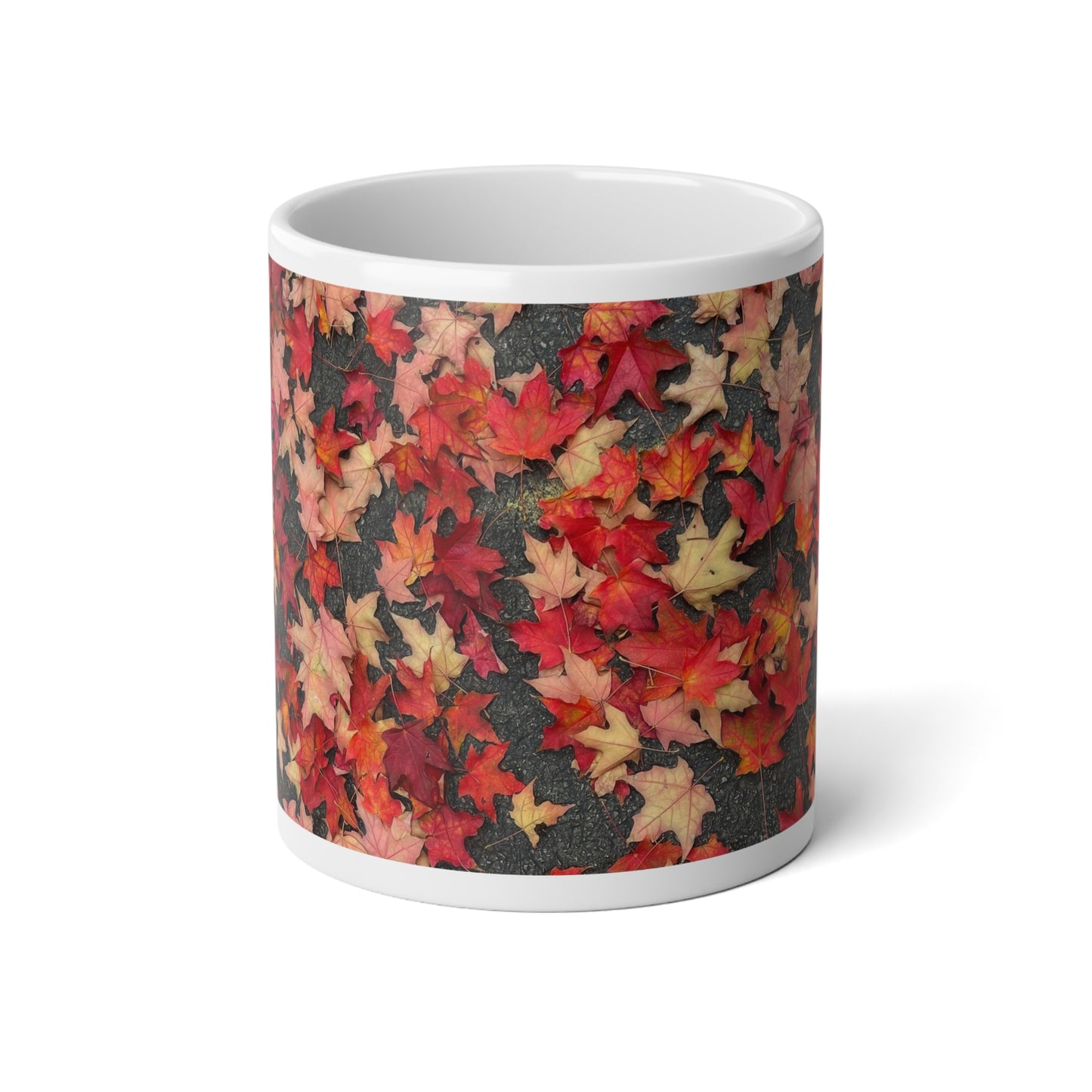 Maple Leaves In October Jumbo Mug | Cozy Autumn Vibe Coffee Cup, 20oz, Perfect for Pumpkin Spice Season, Gift for Fall Lovers, Home Decor