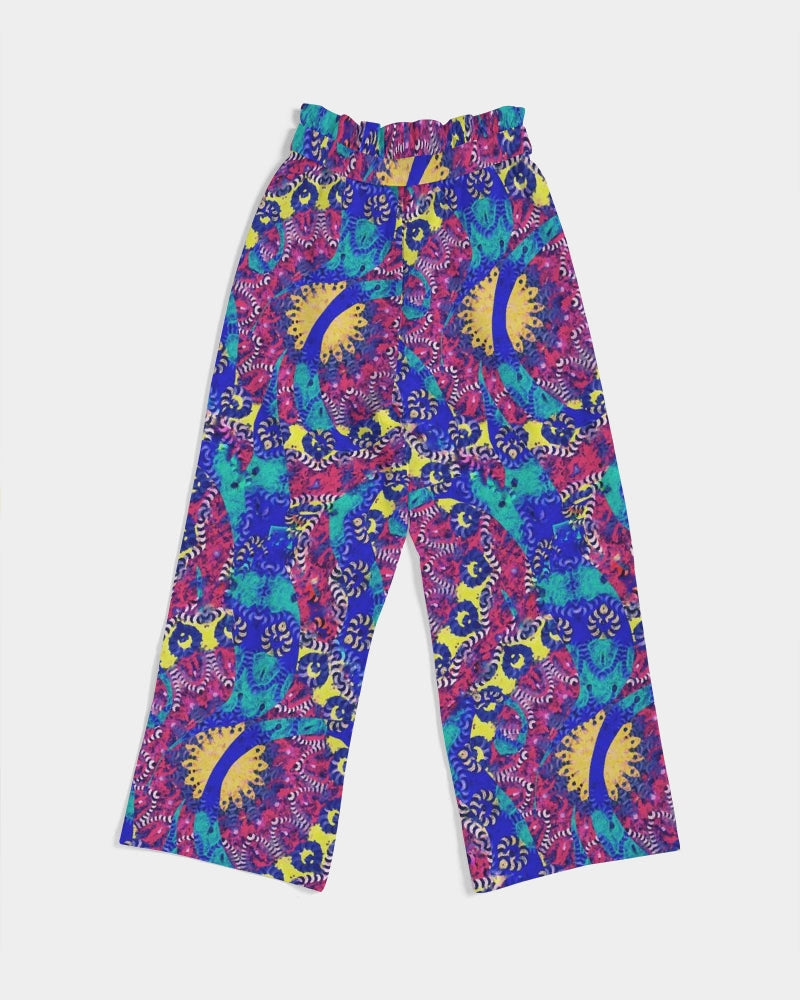 Caribbean Grafitti Women's All-Over Print High-Rise Wide Leg Pants