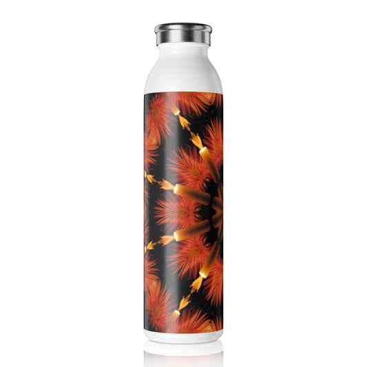 Candle Flower Kaleidoscope Slim Water Bottle | Stylish Hydration for Yoga, Travel, Gifts, and Daily Use
