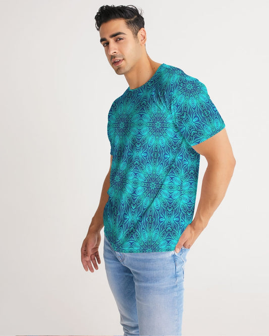 Blue Ice Kaleidoscope Men's All-Over Print Tee