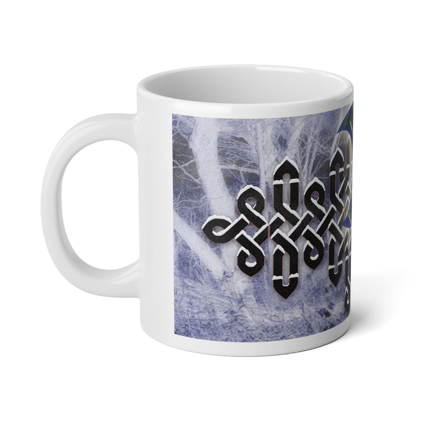 20oz Celtic Moon Jumbo Mug – Mystical Norse Knotwork Coffee Cup