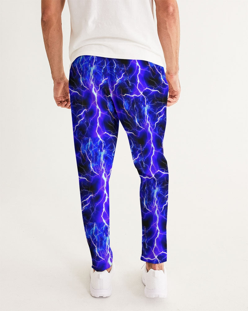 Blue Lightning Men's All-Over Print Joggers