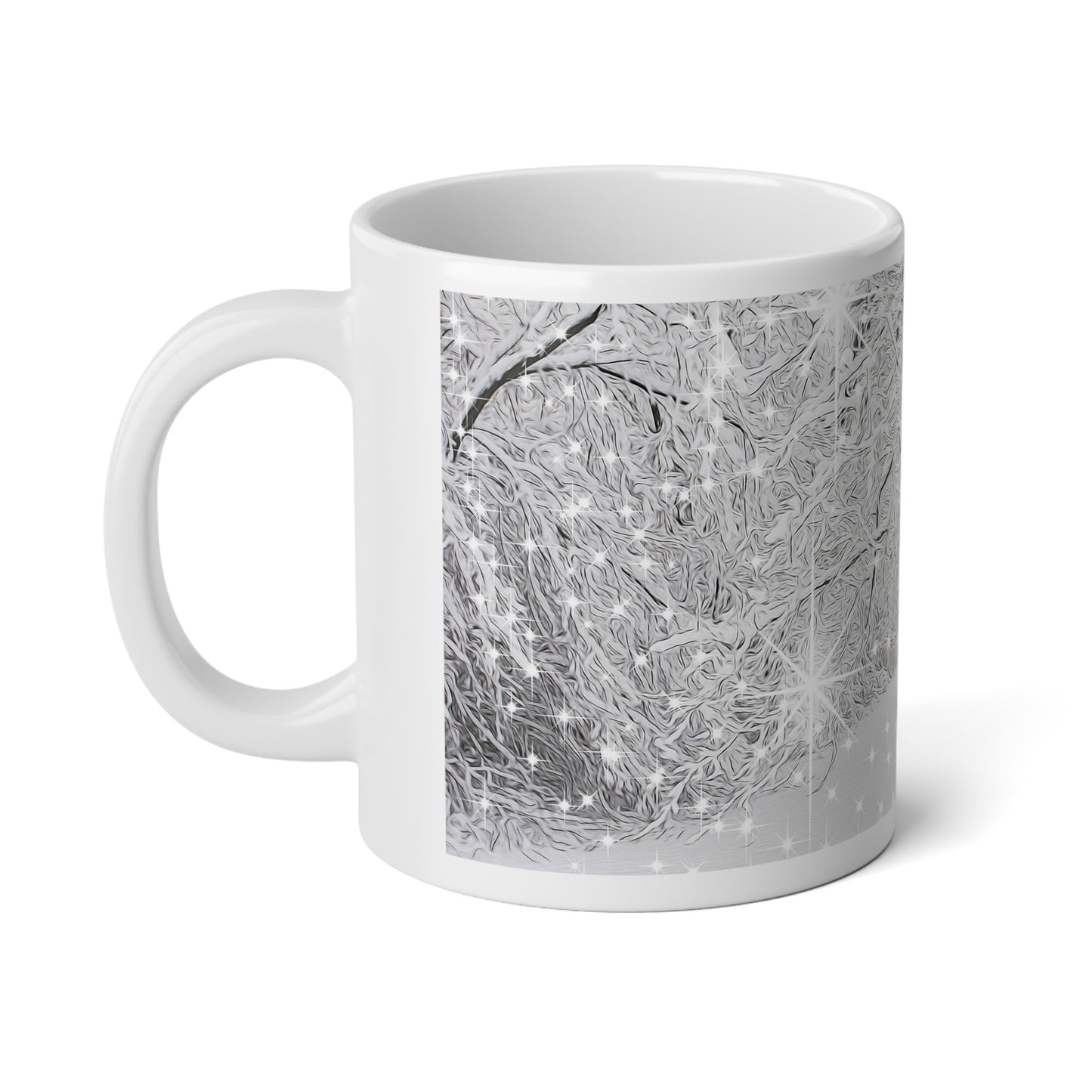20oz Jumbo Mug — Snowy Winter Trees Scenic Coffee Cup