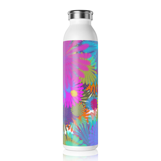 Daisy Festival Slim Water Bottle | Eco-Friendly Drinkware, Stylish Hydration, Gym Accessory, Summer Gift, Festival Essential