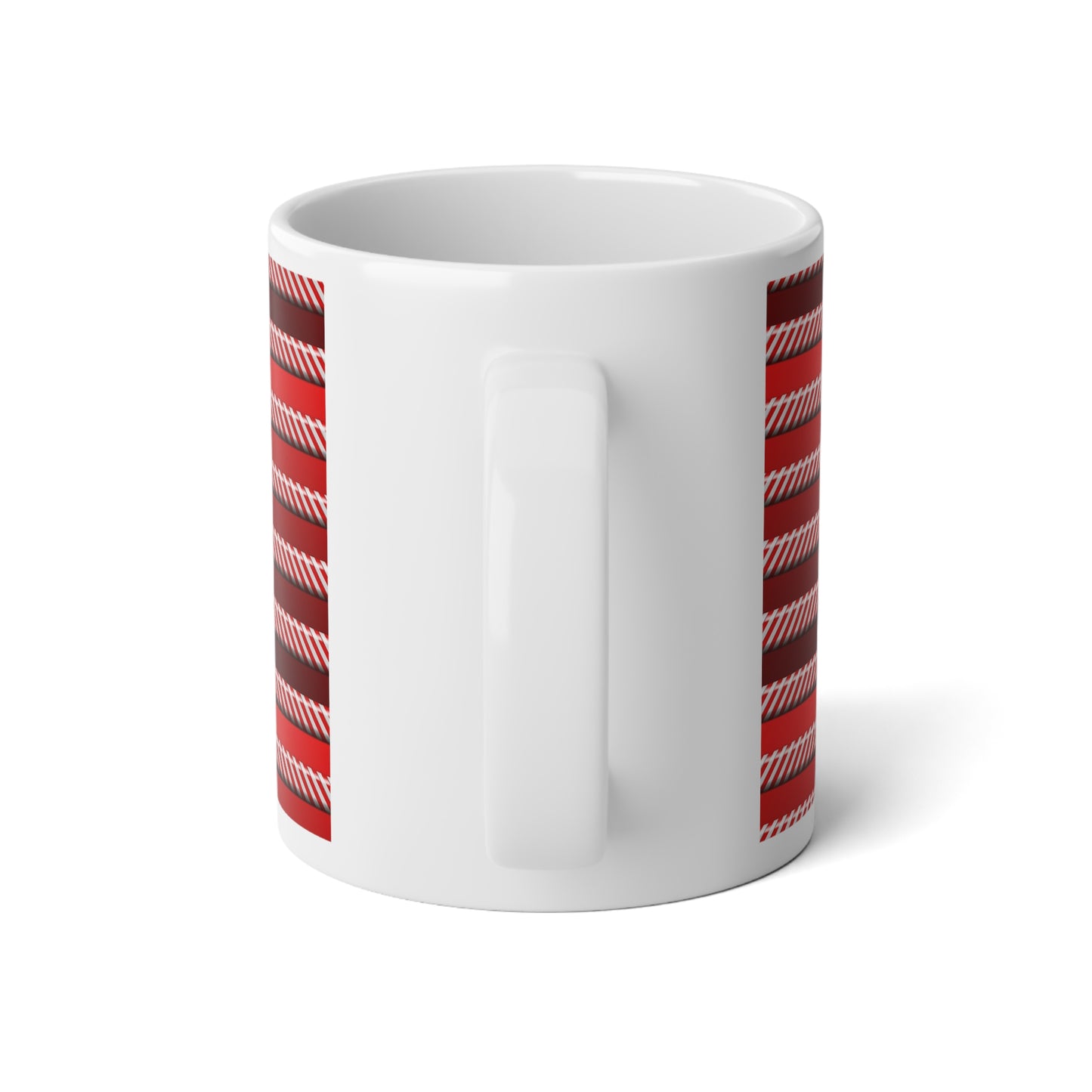 Peppermint Stripe 20oz Jumbo Mug — Cozy Holiday Coffee Cup