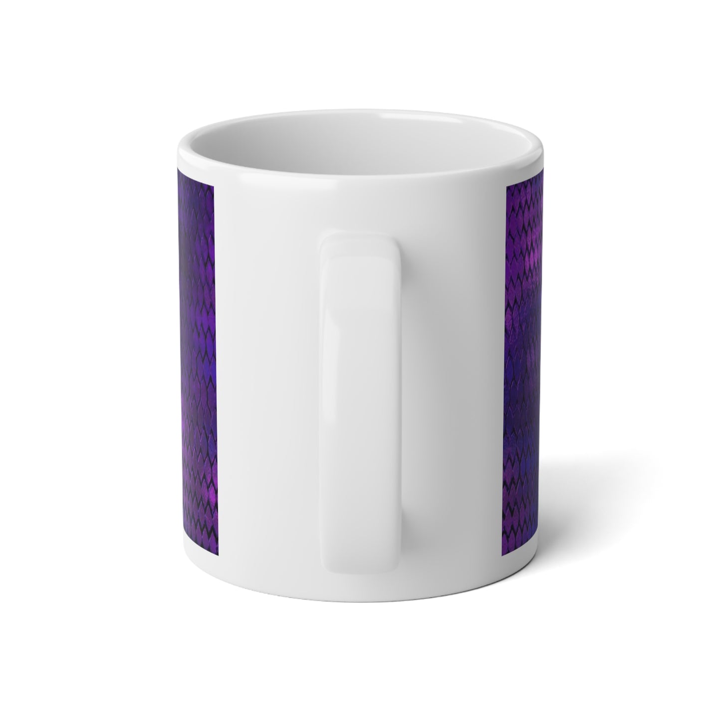 Purple Dragon Scales Jumbo Mug - 20oz Coffee Cup for Nature Lovers, Unique Gift for Birthdays, Housewarming, or Just Because