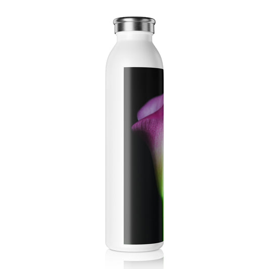 Slim Water Bottle – Elegant Purple Calla Lily Stainless Steel Bottle