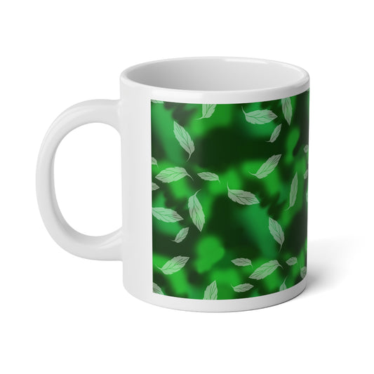 Eco-Friendly Green Leaf Jumbo Mug - Perfect for Tea Lovers, Coffee Drinkers, Nature Home Decor, Housewarming Gift, Sustainable Living