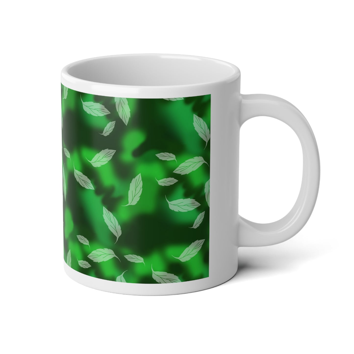 Eco-Friendly Green Leaf Jumbo Mug - Perfect for Tea Lovers, Coffee Drinkers, Nature Home Decor, Housewarming Gift, Sustainable Living