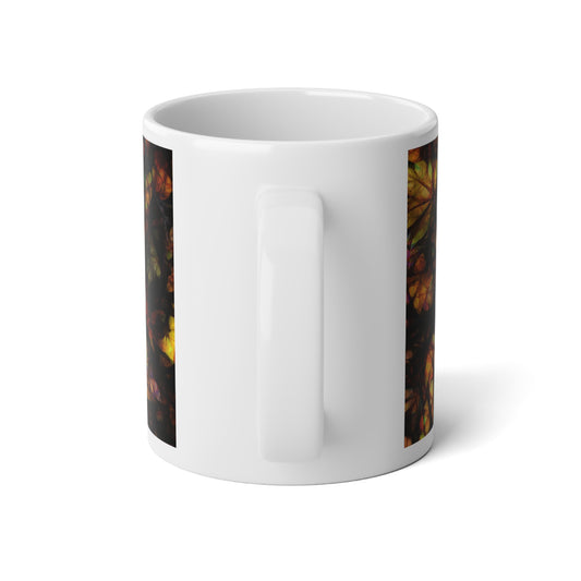 Late October Leaves Jumbo Mug - Perfect for Fall, Coffee Lover Gift, Cozy Home Decor, Thanksgiving, Hot Beverage Essentials, Unique Drinkware
