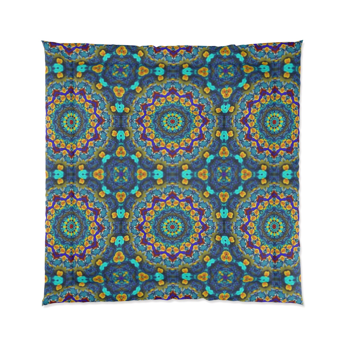 Bohemian Mandala Comforter — Colorful Kaleidoscope Bedding