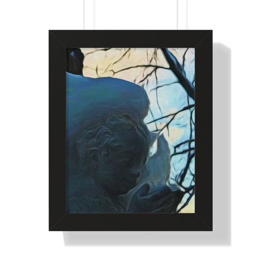 Angel On My Tree Framed Vertical Poster