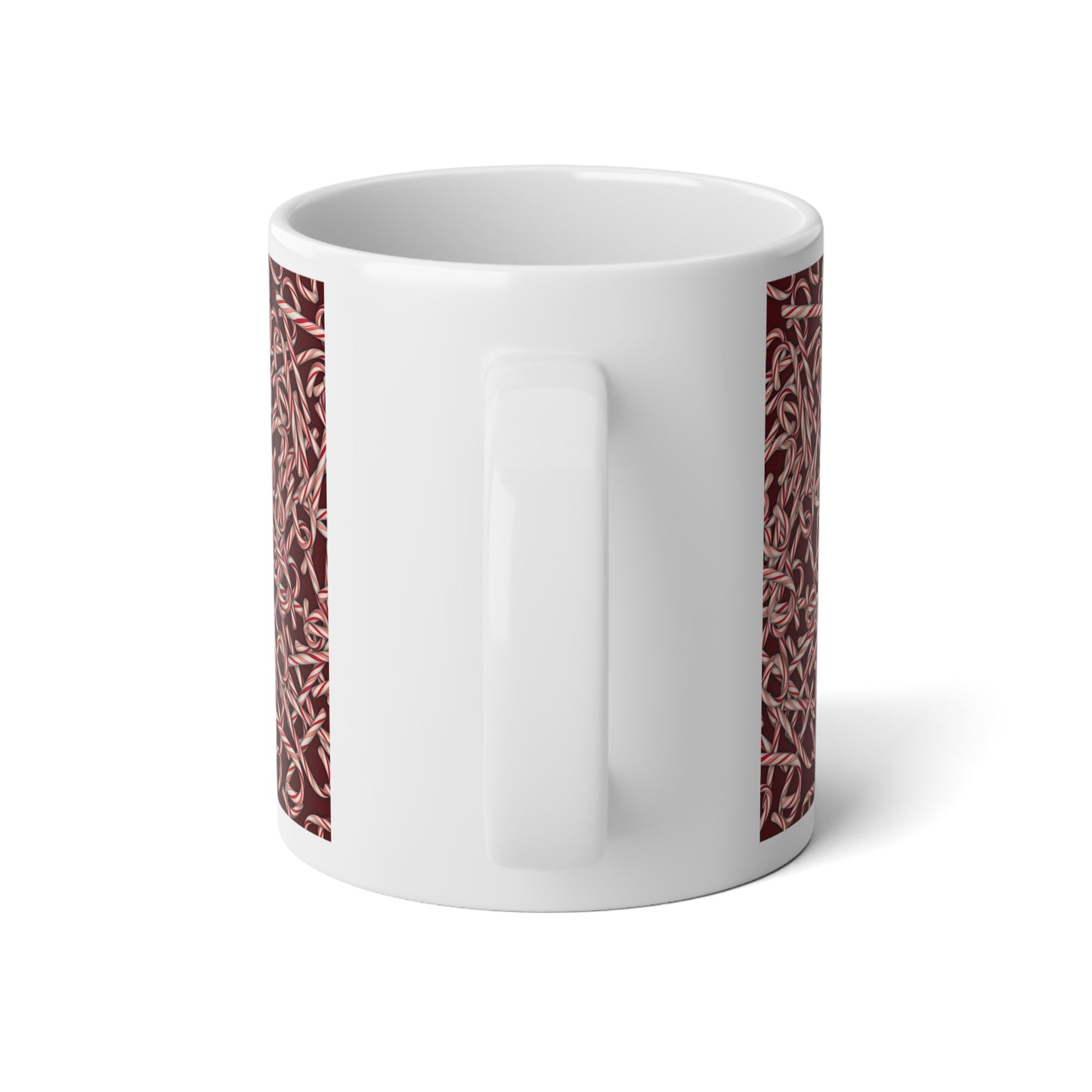 Candy Cane Pattern 20oz Jumbo Mug —  Ceramic Coffee Cup
