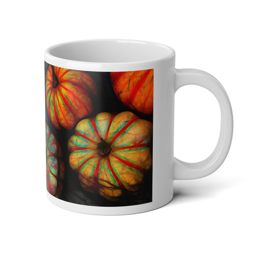 Vibrant Pumpkin Jumbo Mug, Fall Coffee Cup, Autumn Decor, Cozy Beverage Mug, Halloween Gift, Seasonal Kitchenware