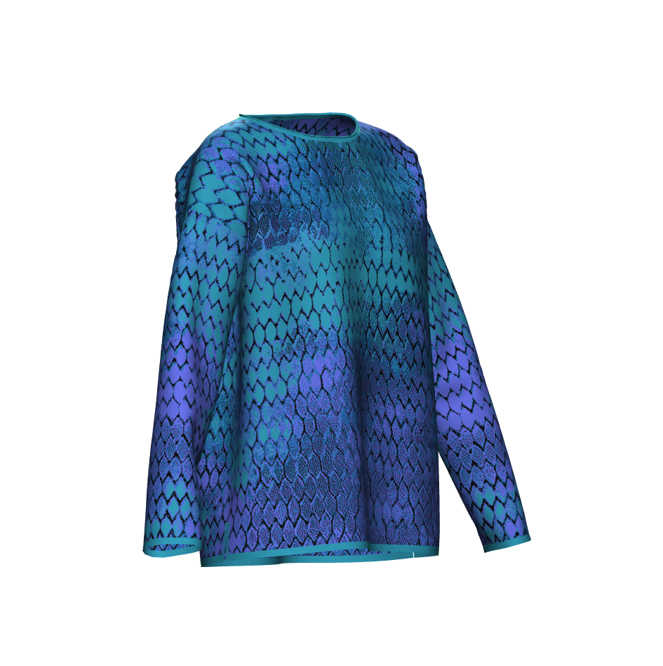 Blue Dragon Scales Sweater